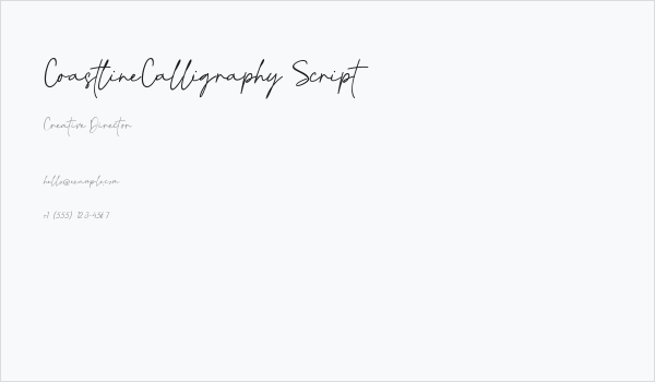 CoastlineCalligraphy Script Business Card