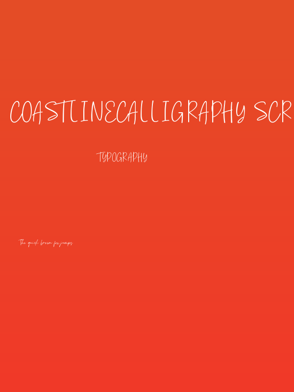 CoastlineCalligraphy Script Poster