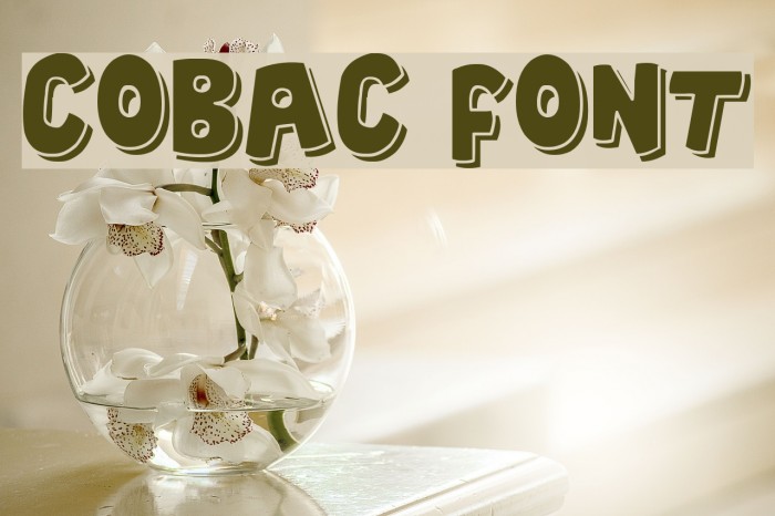 Cobac Font examples
