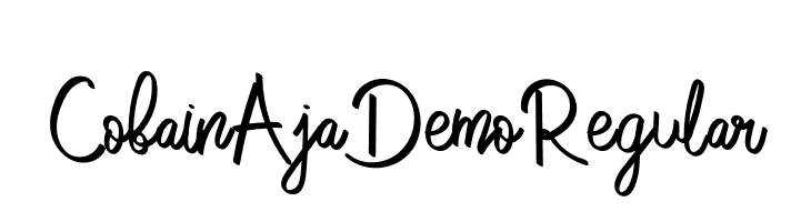 CobainAjaDemoRegular  font caratteri gratis