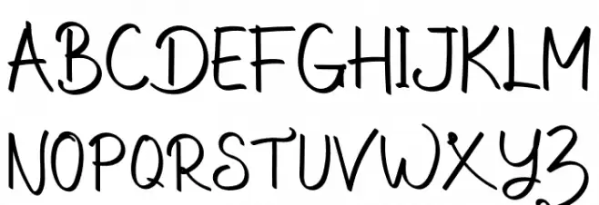 CobainAjaDemoRegular Schriftart Groß