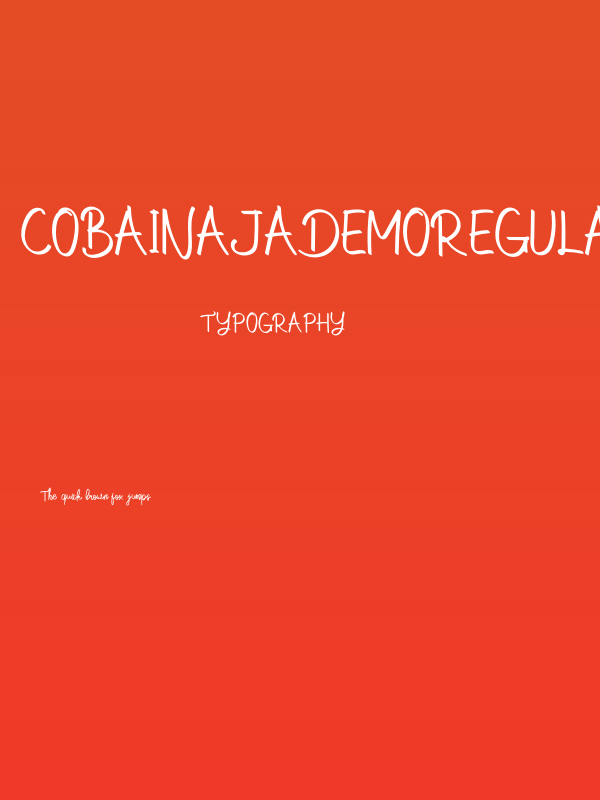 CobainAjaDemoRegular Poster