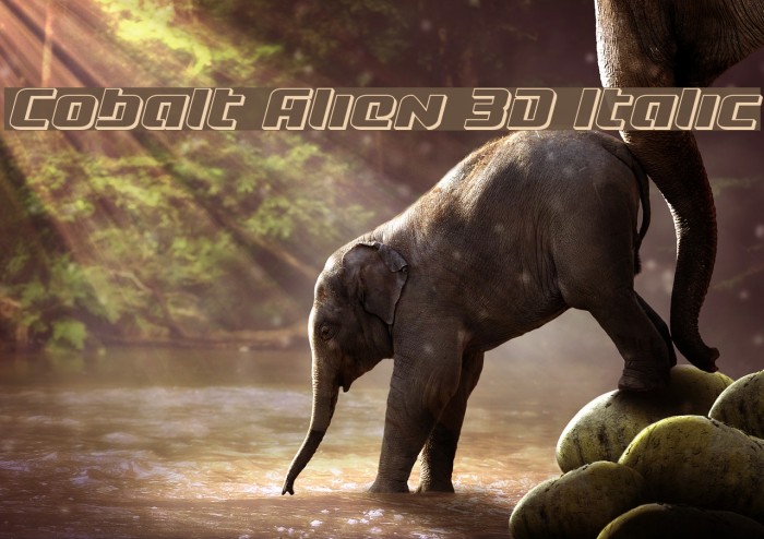 Cobalt Alien 3D Italic Example 1