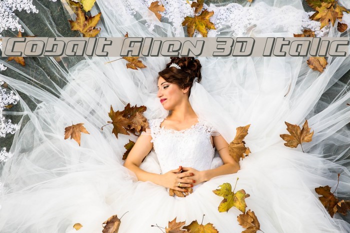 Cobalt Alien 3D Italic Example 2