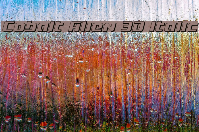 Cobalt Alien 3D Italic Example 3