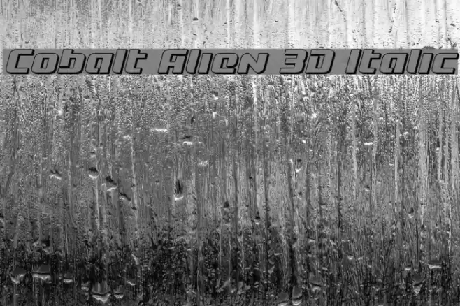 Cobalt Alien 3D Italic Font examples