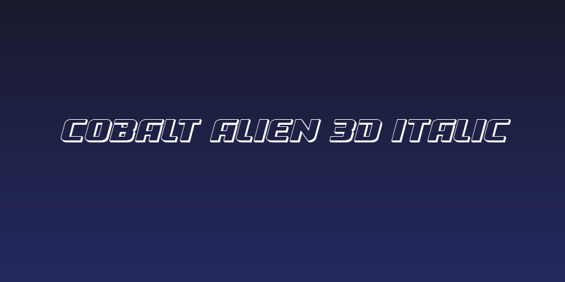 Cobalt Alien 3D Italic Social Header