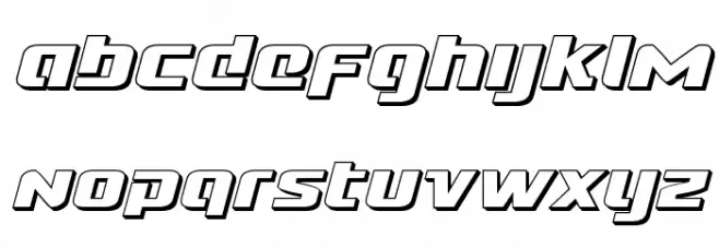 Cobalt Alien 3D Italic Шрифта строчной