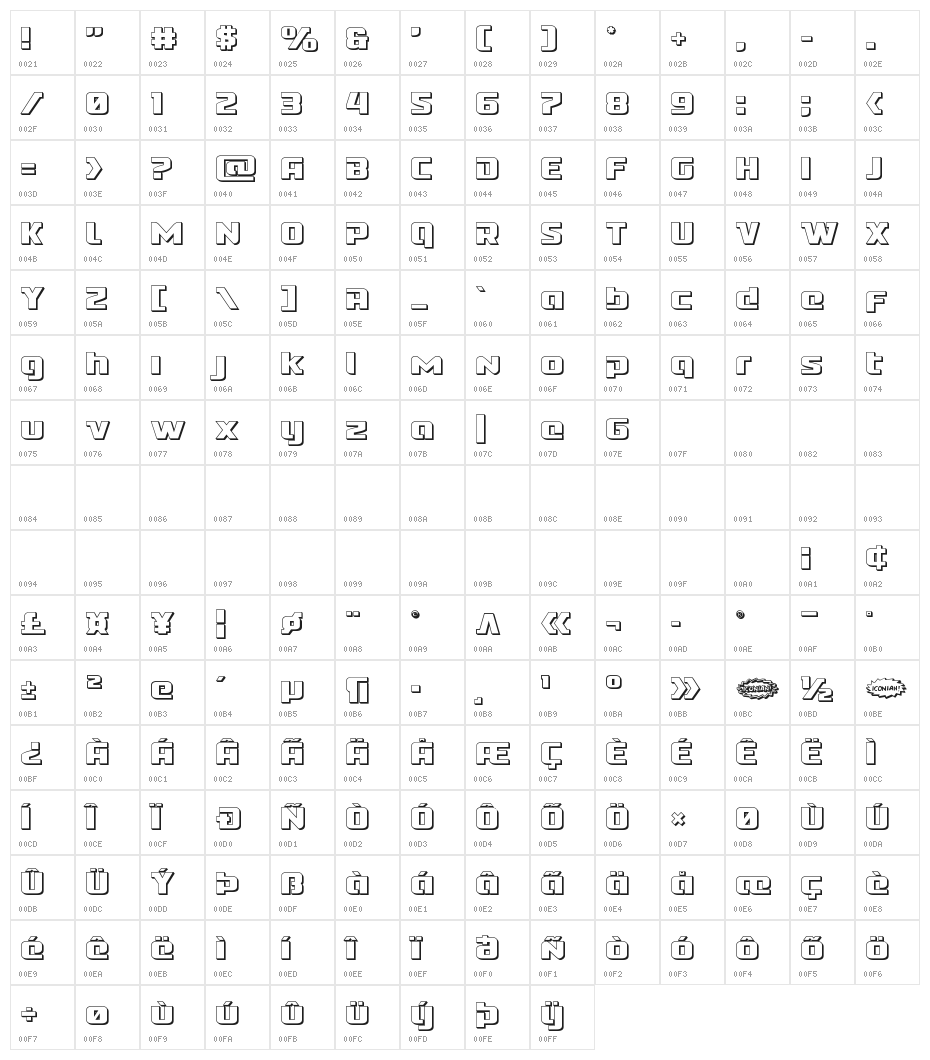 Cobalt Alien 3D Character Map