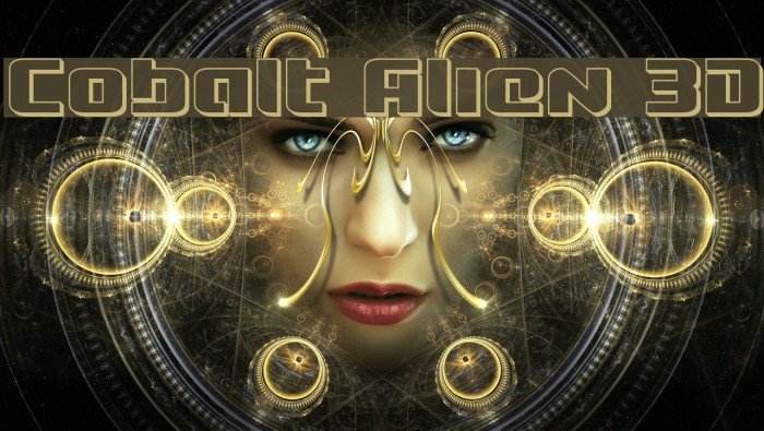 Cobalt Alien 3D Font examples