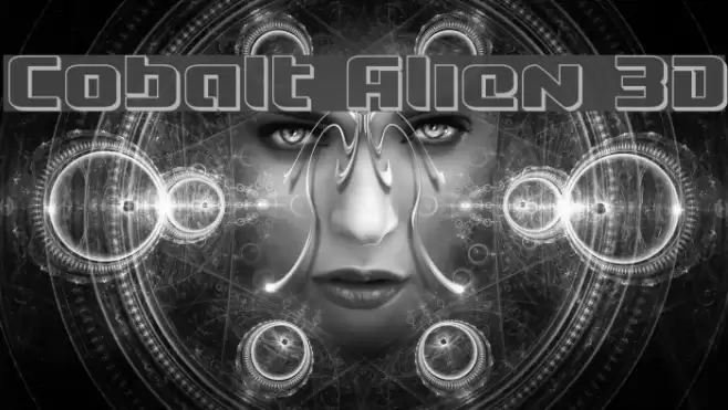 Cobalt Alien 3D Font examples