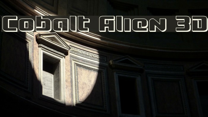 Cobalt Alien 3D Font examples