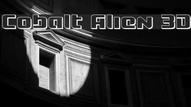 Cobalt Alien 3D Font examples