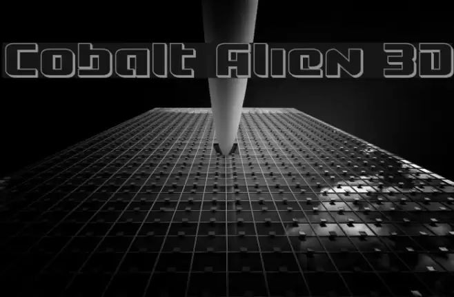 Cobalt Alien 3D Font examples