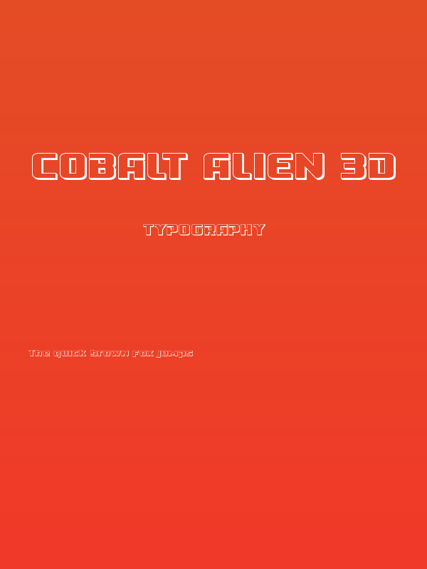 Cobalt Alien 3D Poster