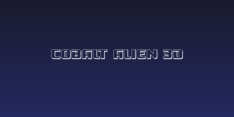 Cobalt Alien 3D Social Header