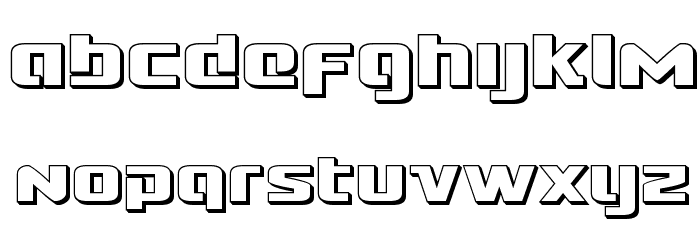 Cobalt Alien 3D Font LOWERCASE