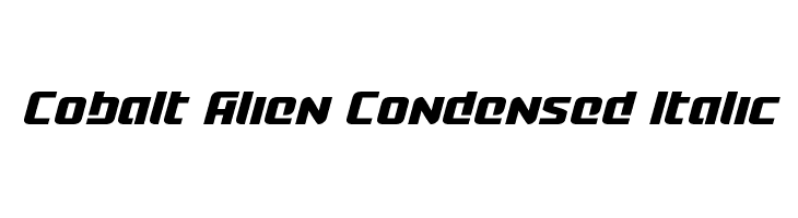 Cobalt Alien Condensed Italic  免费字体下载