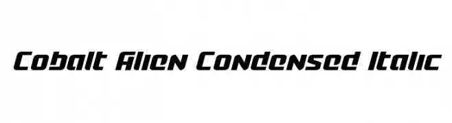 Cobalt Alien Condensed Italic  Frei Schriftart Herunterladen