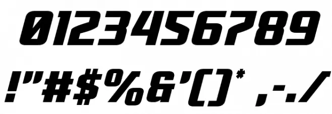 Cobalt Alien Condensed Italic Font OTHER CHARS