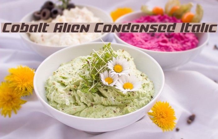 Cobalt Alien Condensed Italic Example 1
