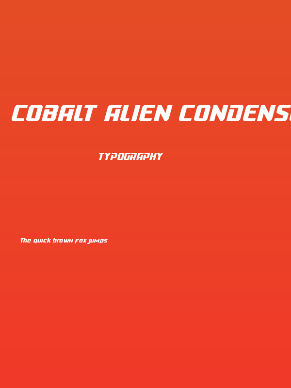 Cobalt Alien Condensed Italic Poster