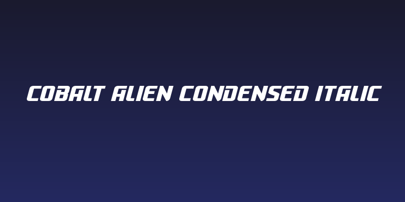 Cobalt Alien Condensed Italic Social Header