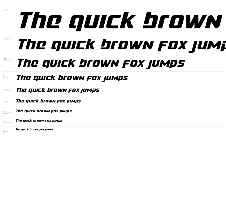 Cobalt Alien Condensed Italic Waterfall