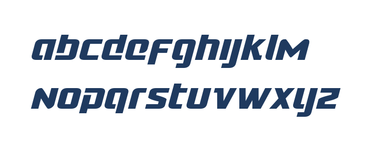 Cobalt Alien Condensed Italic Lowercase