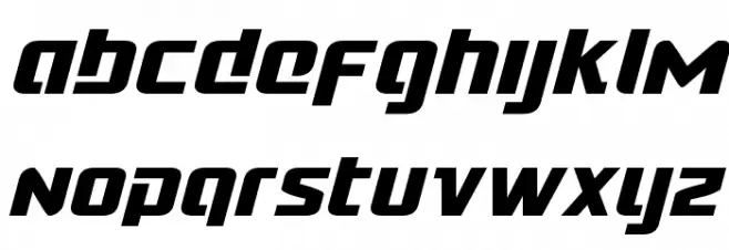 Cobalt Alien Condensed Italic Шрифта строчной