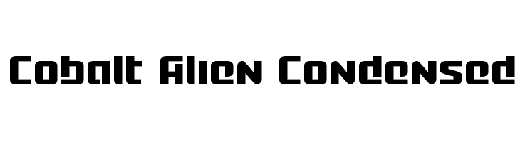Cobalt Alien Condensed Font