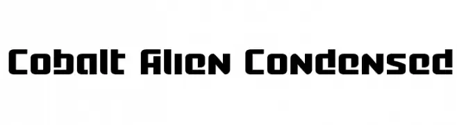 Cobalt Alien Condensed  les polices de caractères gratuit tlcharger