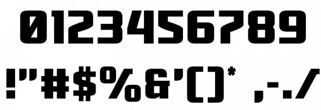 Cobalt Alien Condensed Font OTHER CHARS