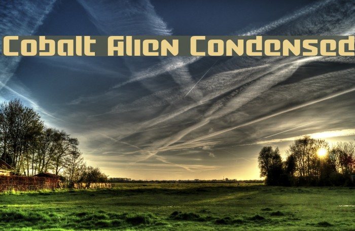 Cobalt Alien Condensed Font examples