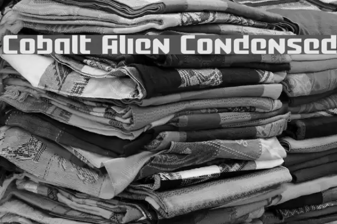 Cobalt Alien Condensed Font examples
