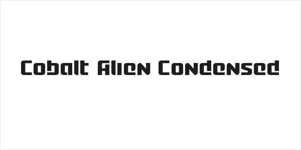Cobalt Alien Condensed Logo