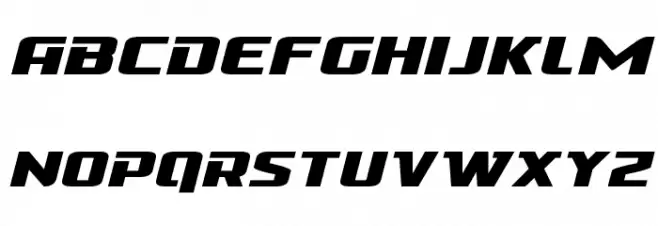 Cobalt Alien Expanded Italic Polices MAJUSCULES