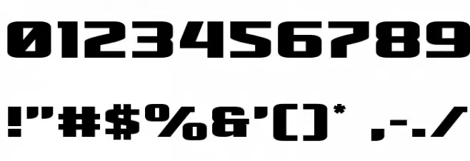 Cobalt Alien Expanded Font OTHER CHARS