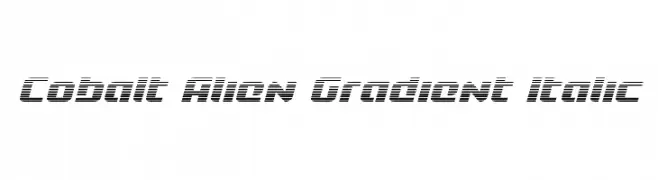 Cobalt Alien Gradient Italic  font caratteri gratis