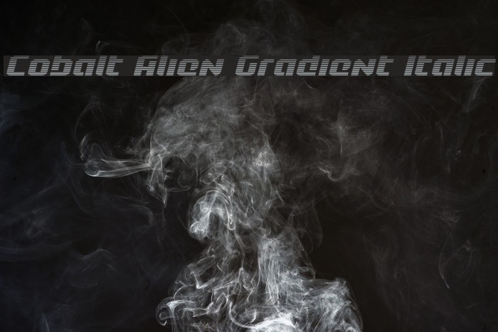 Cobalt Alien Gradient Italic Font examples