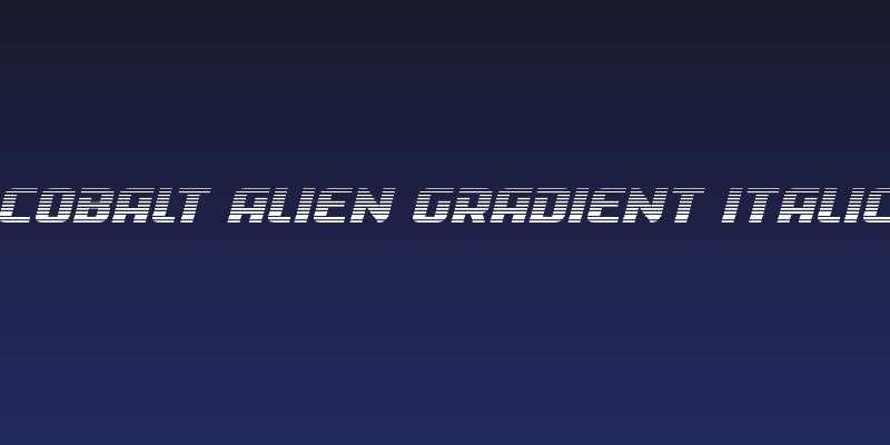 Cobalt Alien Gradient Italic Social Header