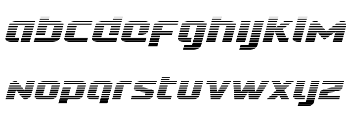 Cobalt Alien Gradient Italic Font LOWERCASE