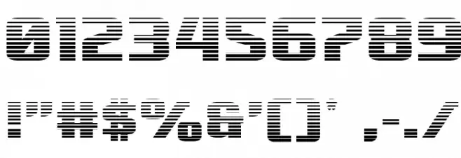 Cobalt Alien Gradient Font OTHER CHARS