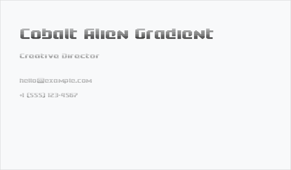 Cobalt Alien Gradient Business Card