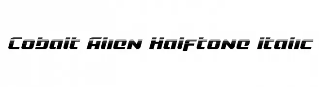 Cobalt Alien Halftone Italic  font caratteri gratis