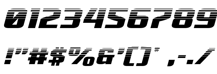 Cobalt Alien Halftone Italic Font OTHER CHARS