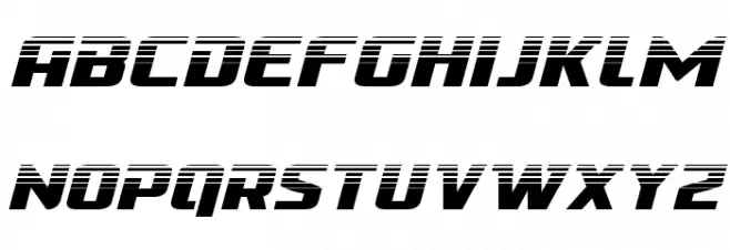 Cobalt Alien Halftone Italic Polices MAJUSCULES