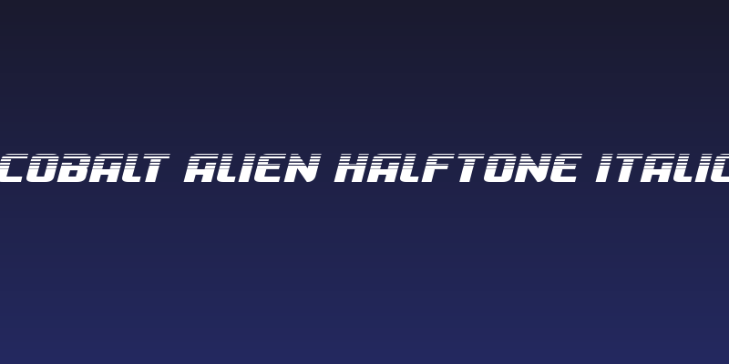 Cobalt Alien Halftone Italic Social Header