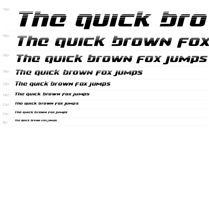 Cobalt Alien Halftone Italic Waterfall