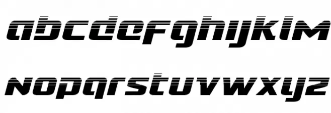 Cobalt Alien Halftone Italic Schriftart Kleinbuchstaben